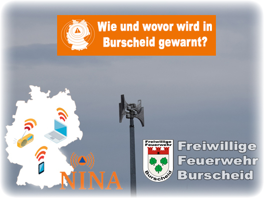 Wie und wovor wird in Burscheid gewarnt?