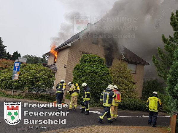 Wohnhausbrand in Burscheid-Hilgen
