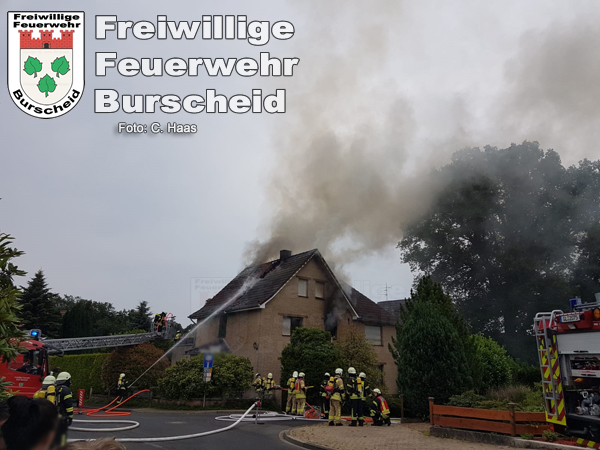 Wohnhausbrand in Burscheid-Hilgen