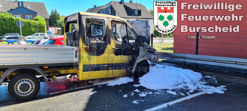 In Hilgen brannte am 31.07.2020 ein Transporter komplett aus