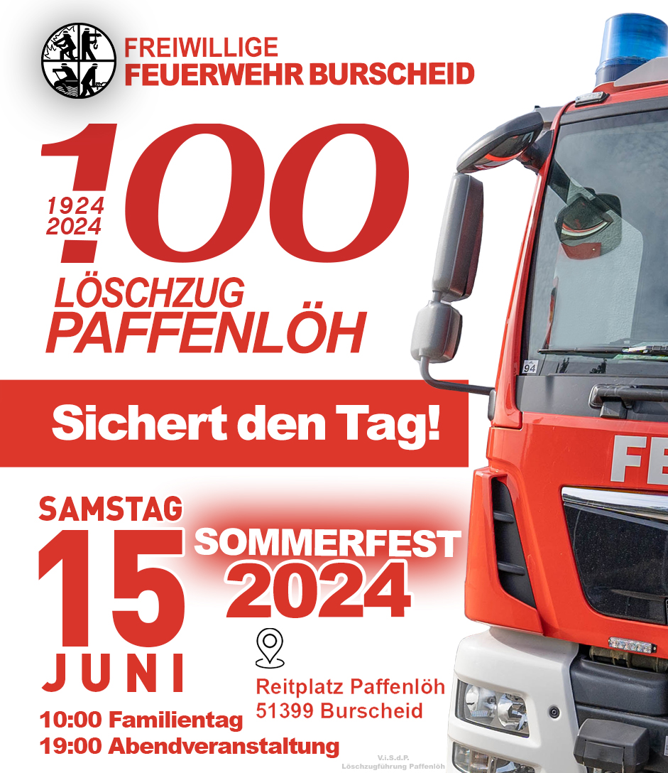 100 Jahre Löschzug Paffenlöh